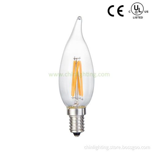 Led candle filament light bulbs with OEM service ul ce rohs certification